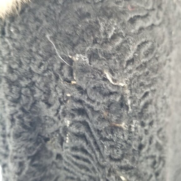 Vintage Curly Wool Mink Collar Opera Jacket Genuine Fur Some Condition Issues - Picture 13 of 16